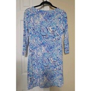 lilly pulitzer mabry midi dress Lilly Pulitzer Mabry Midi Dress Multi Flock Full of Fun Print 100% Cotton Size M